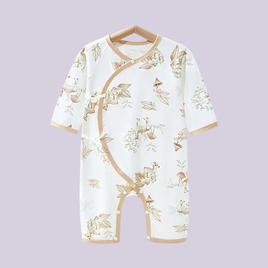 Pure Cotton Baby Romper Spring & Autumn Seamless Crawling Wear 2pcs