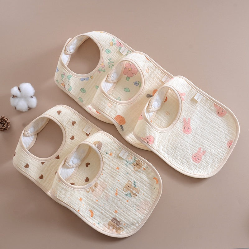 China Imported Pure Cotton Baby Feeding Bib 3 pcs