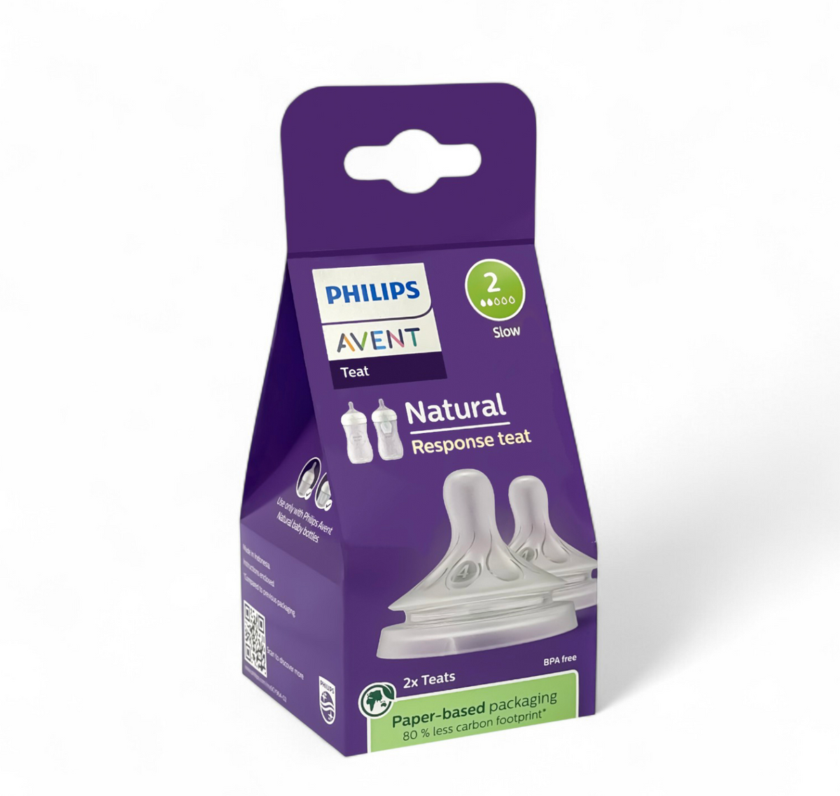 Philips Avent Natural Response Nipple 2pcs Set 0m+ Level - 2