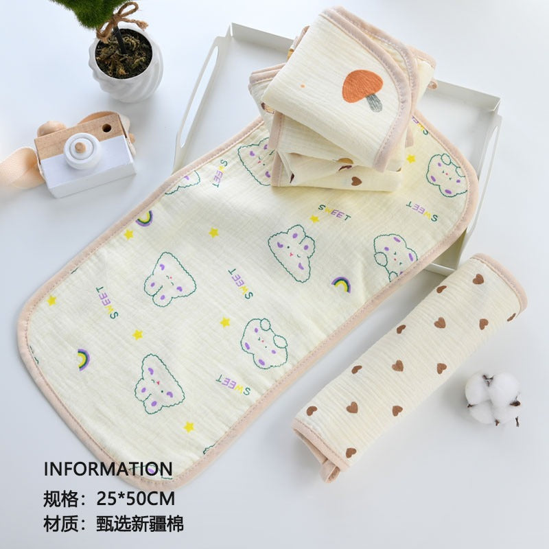 Pure Cotton Baby Washcloth / Bath Towel 25×50cm 5pcs (China)