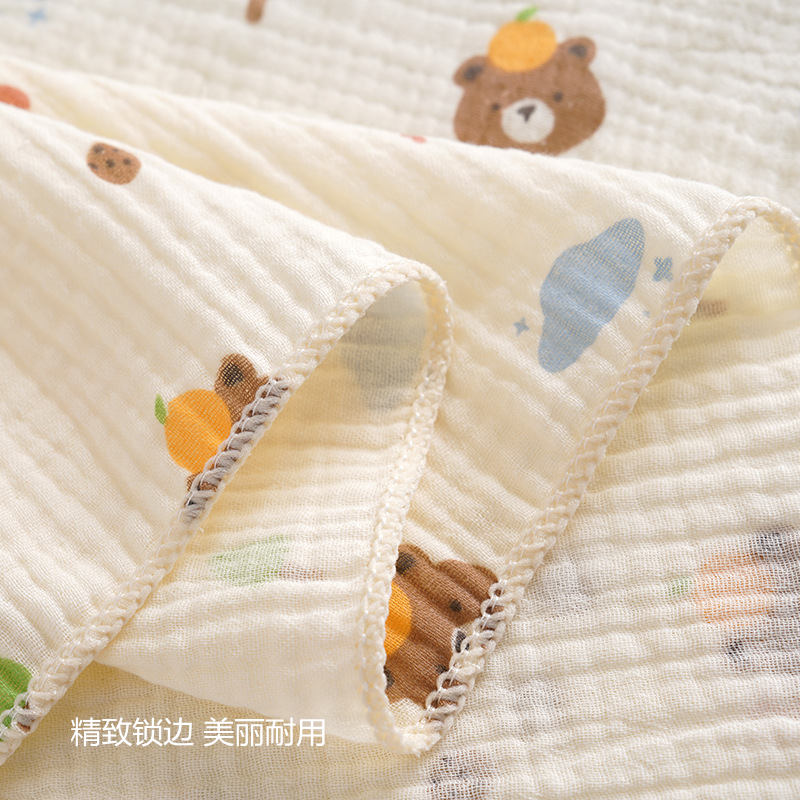 China Imported Soft 2-layer Cotton Baby Gauze Bath Towel 1pcs
