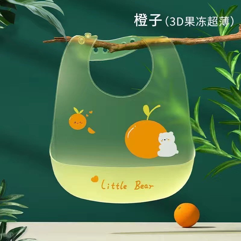 China Imported Ultra-Thin Silicone Baby Feeding Bib