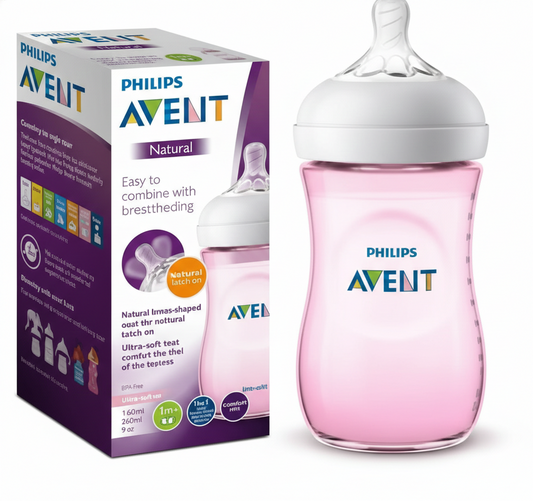 Philips Avent Natural Baby Bottle 260ml Pink (1m+)