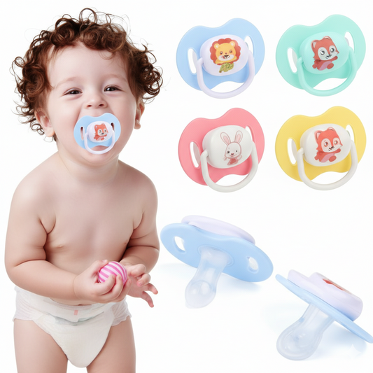 BabySmile Cartoon Face Petals Liquid Silicone Pacifier