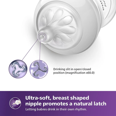 Philips Avent Natural Baby Bottle 260ml Pink (1m+)