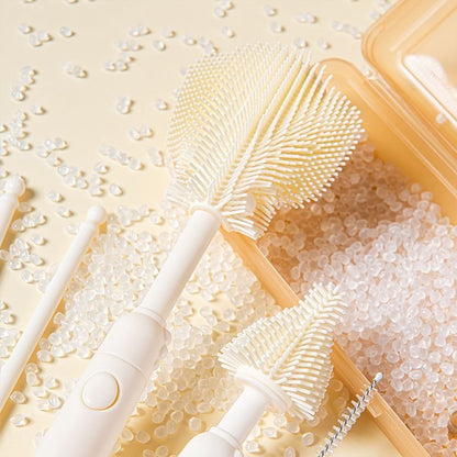 Silicone Baby Bottle Cleaning Brush Set with Storage Box