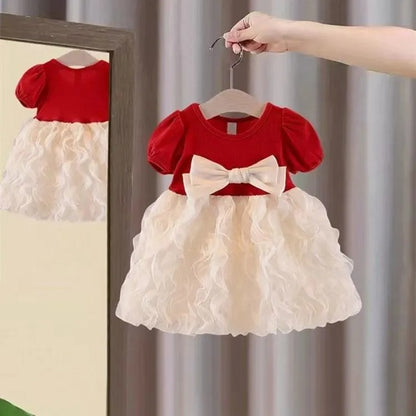 Baby Girl Party Dress with Bow ( China )
