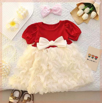 Baby Girl Party Dress with Bow ( China )