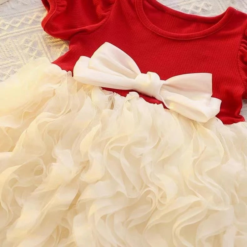 Baby Girl Party Dress with Bow ( China )