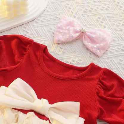 Baby Girl Party Dress with Bow ( China )