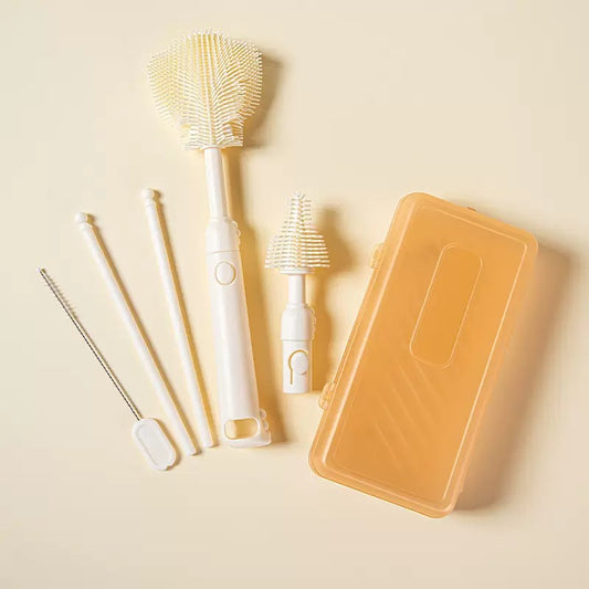 Silicone Baby Bottle Cleaning Brush Set with Storage Box