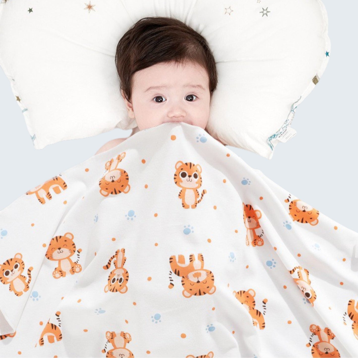 Soft 100% Cotton Baby Swaddle Blanket 83*83 CM— Breathable & Safe for Newborns