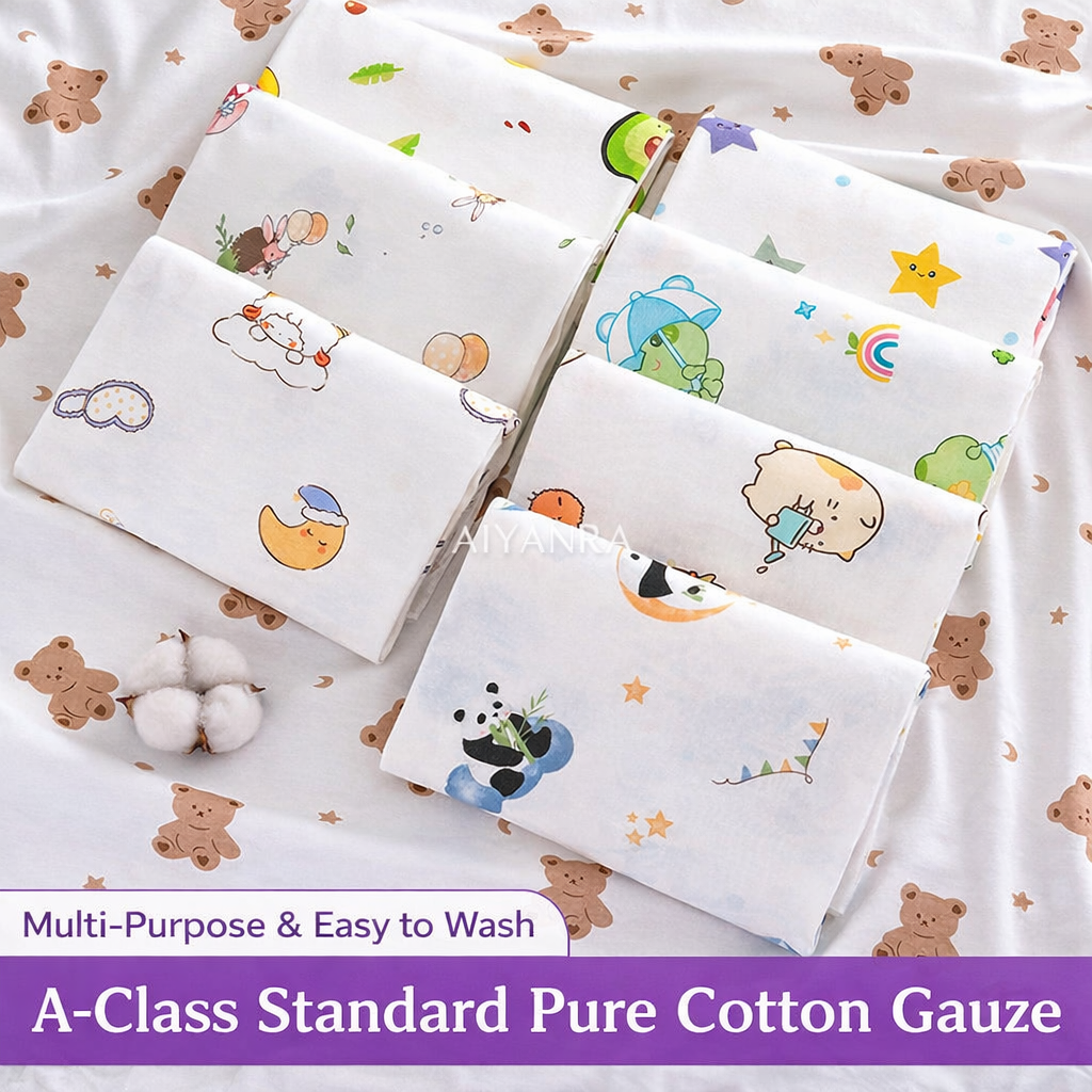 Soft 100% Cotton Baby Swaddle Blanket 83*83 CM— Breathable & Safe for Newborns