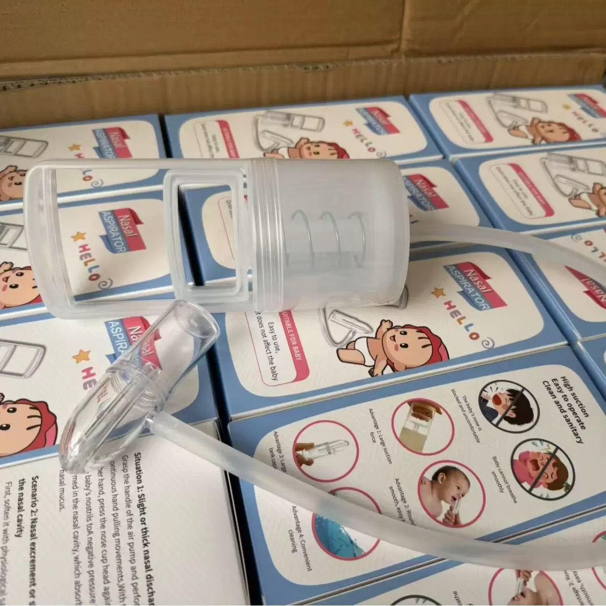 Baby Nasal Aspirator - Manual Nasal Cleaner for Newborns & Infants