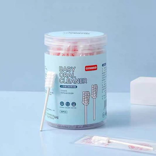 30 Pcs Newborn Baby Gauze Cotton Swab Tongue Cleaner