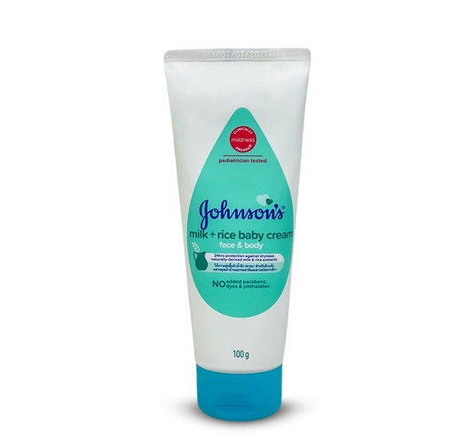 Johnson's Milk and Rice Baby Cream 100gm Thailand