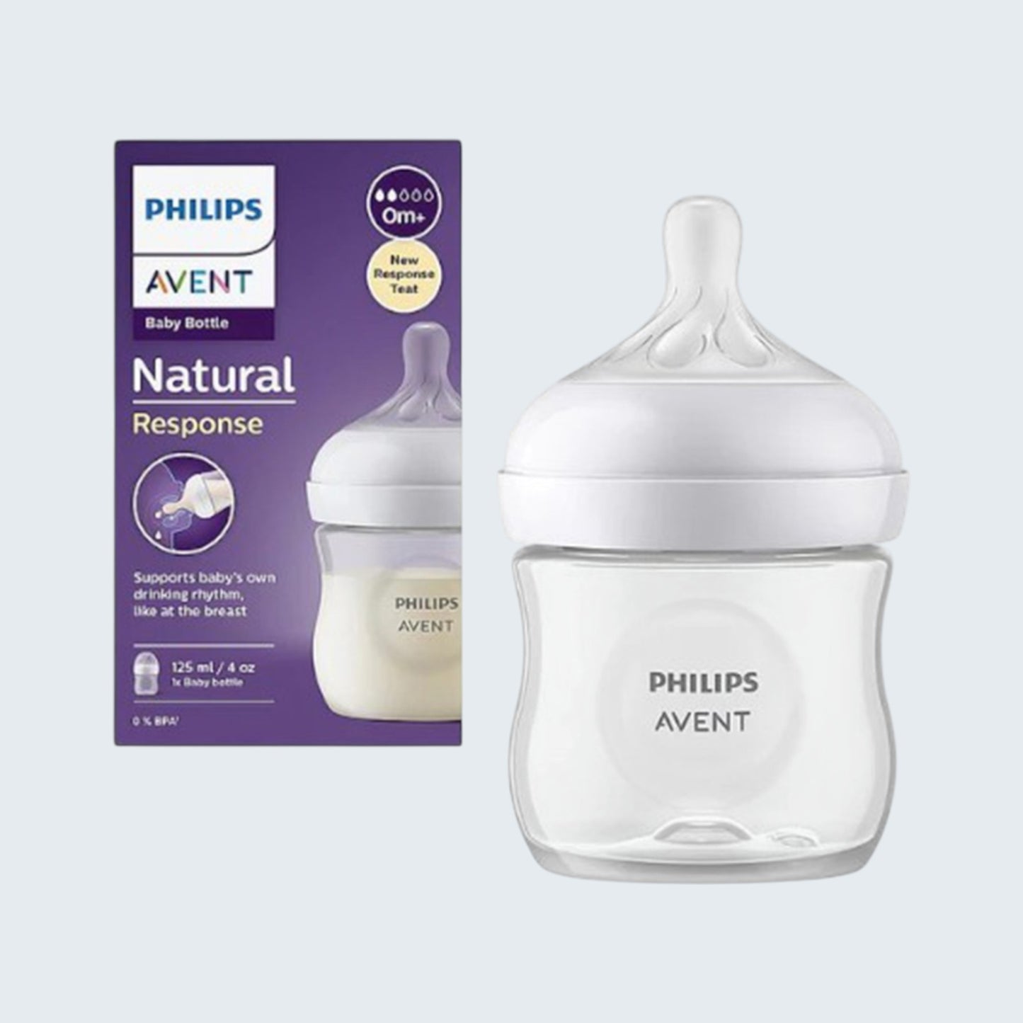 Philips Avent Natural Wide Neck Feeding Bottle 0m+ 125ml 1 pcs (Indonesia)