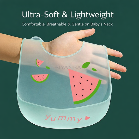 Ultra-Thin Silicone Baby Feeding Bib 1 pcs (China)