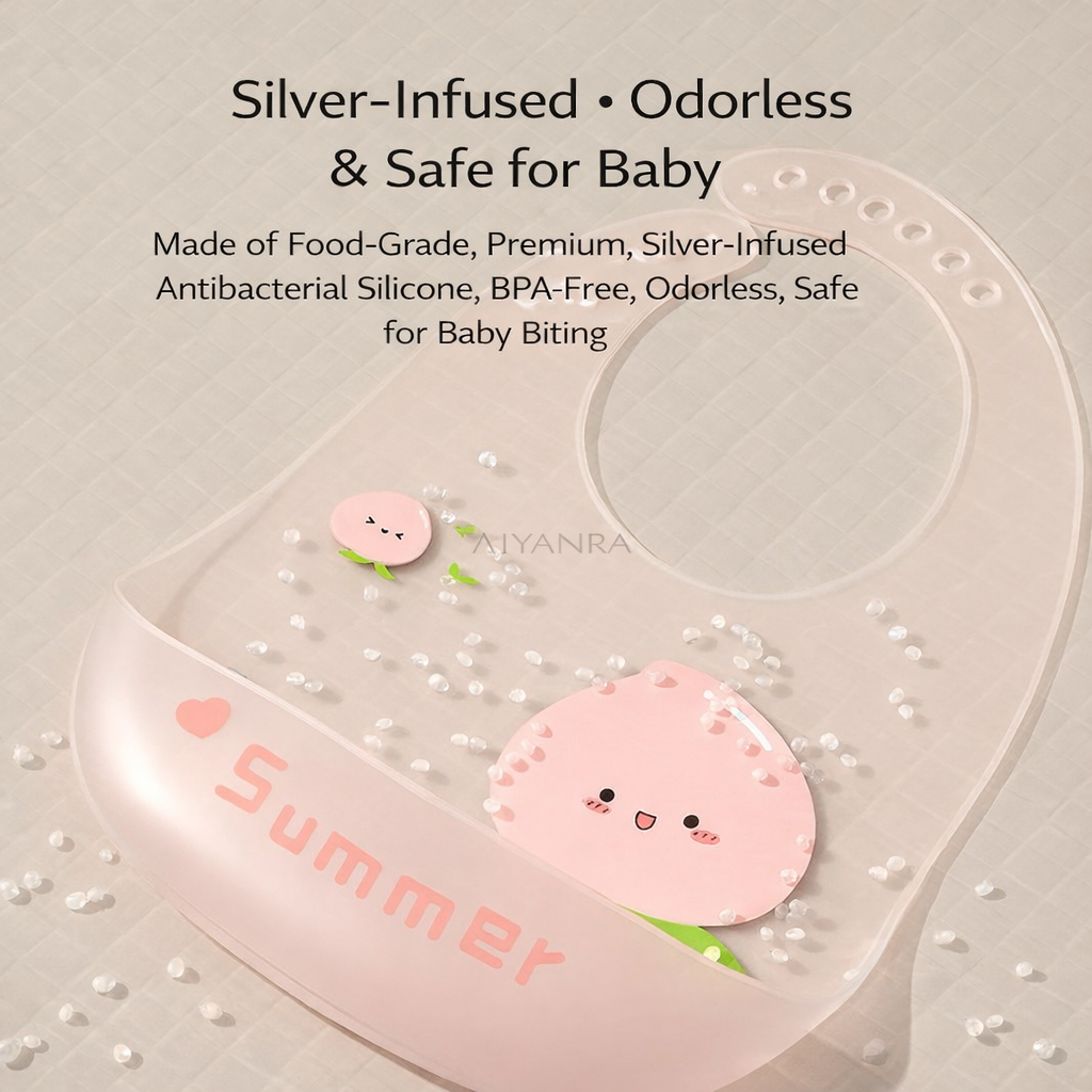 Ultra-Thin Silicone Baby Feeding Bib 1 pcs (China)
