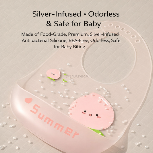Ultra-Thin Silicone Baby Feeding Bib 1 pcs (China)