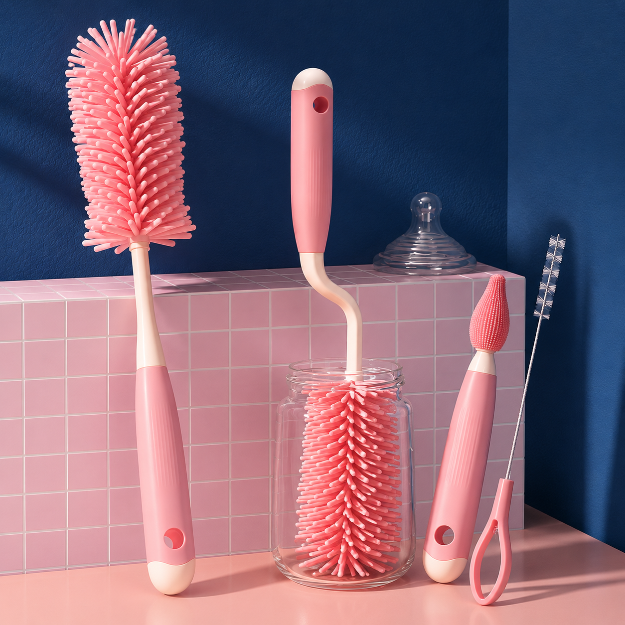 360° Silicone Baby Bottle Cleaning Brush