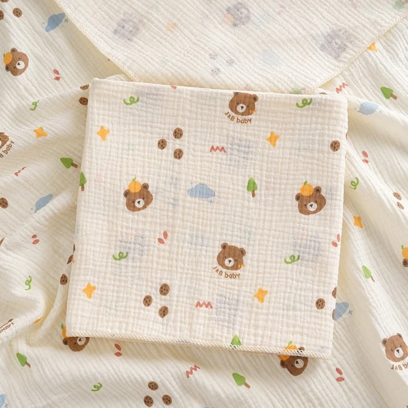 China Imported Soft 2-layer Cotton Baby Gauze Bath Towel 1pcs