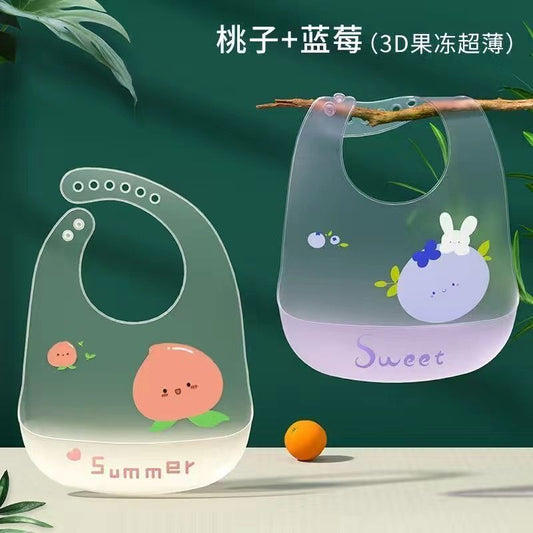 China Imported Ultra-Thin Silicone Baby Feeding Bib