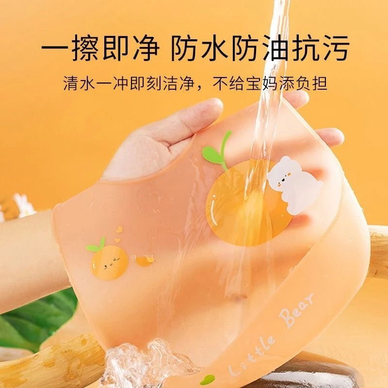 China Imported Ultra-Thin Silicone Baby Feeding Bib