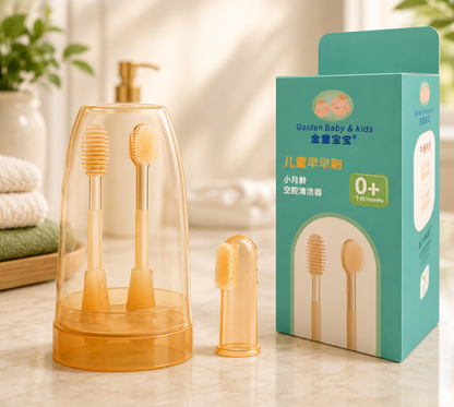 Baby Silicone Tongue Cleaning Toothbrush Set & Finger Brush